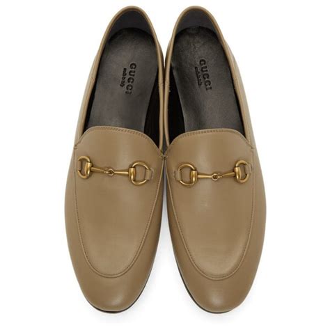 taupe gucci loafers